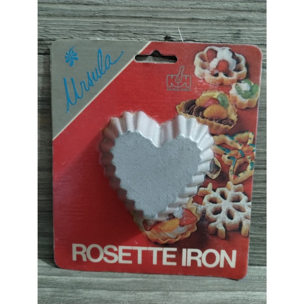 Vtg Ursula Rosette Iron Heart Cup Mold KH Kalkus NEW (ebc)